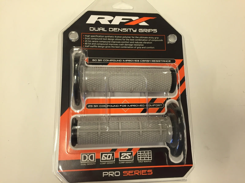 RFX Race rubber grips, grey/black