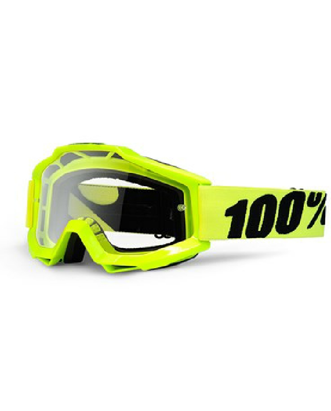 100% Accuri Goggle Clear Lens Fluo Gul