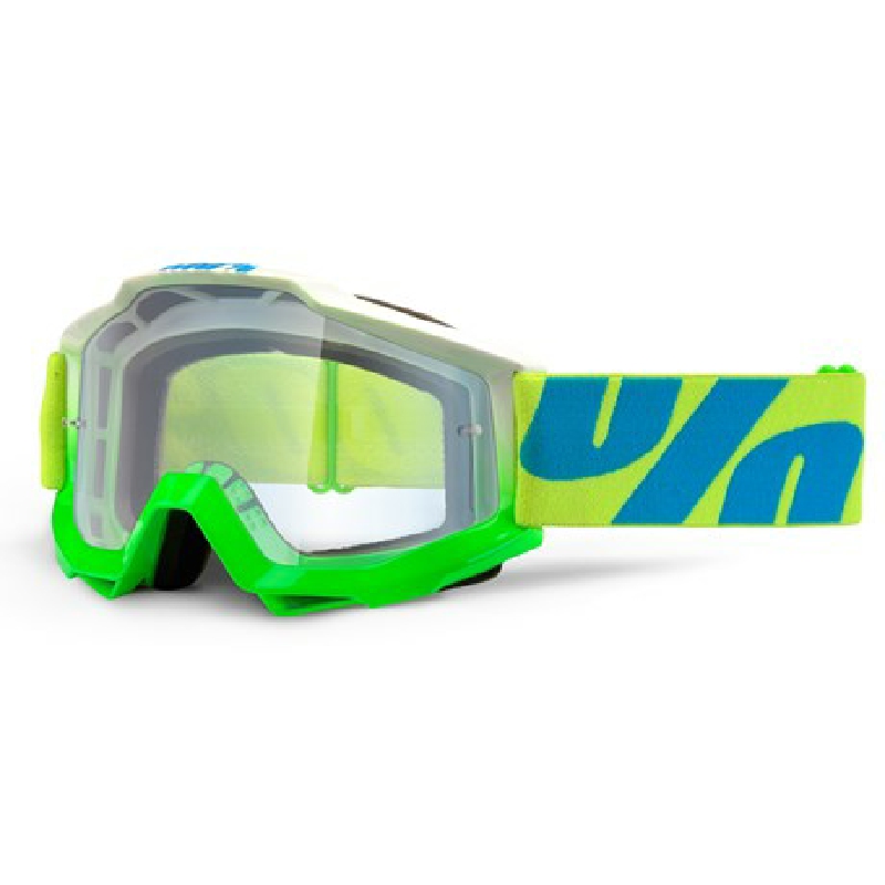 100% Accuri Goggle Clear Lens Grøn/Hvid